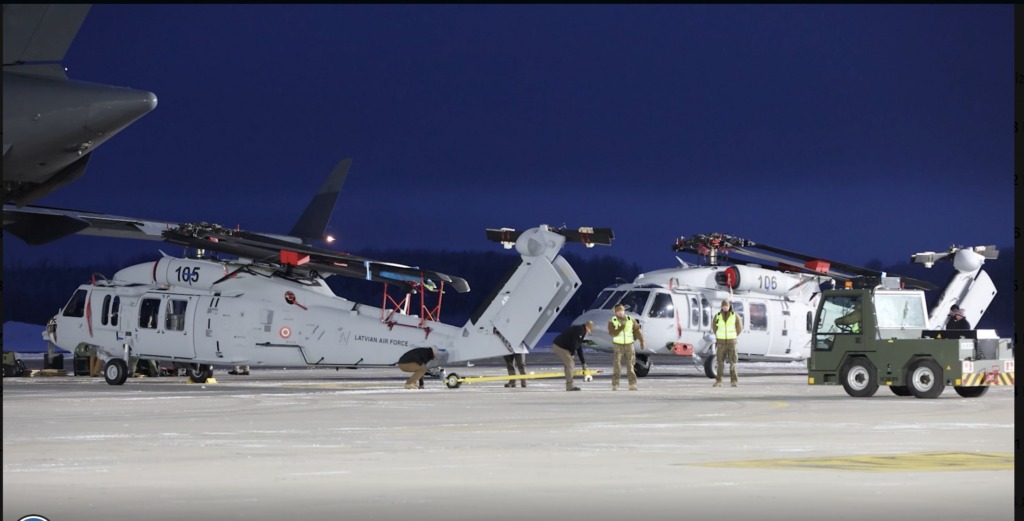 Black Hawk helicopters at Lielvārde airbase (photo courtesy of the Latvian Ministry of Defence)