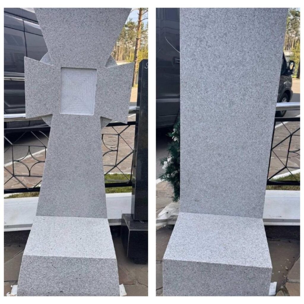 Надмогильні пам’ятники, які компанія «Стоун Дизайн Україна» продала Ірпінській міськраді (фото виробника)