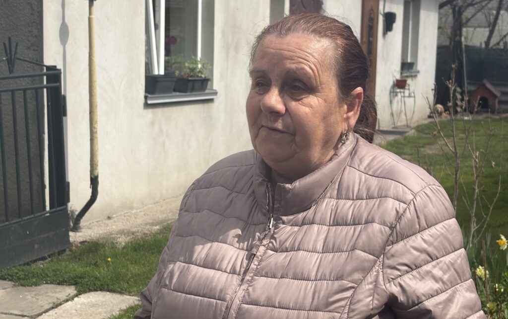 Olha Povoroznyk, a younger sister of 71-year-old Yaroslav, a victim in the case of labour slavery (a photo by NGL.media)