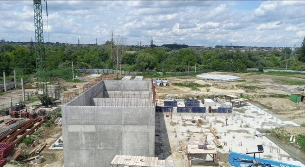 The state of the biogas unit construction in June 2025 (a photo by the Lviv city council); NGL.media couldn’t get a photo of the current state of the object due to the security prohibitions